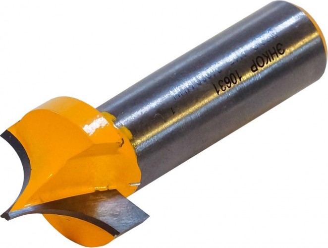 Фреза по дереву ЭНКОР ф22.2х15, r9.5, хв. 12мм фасонная 10631