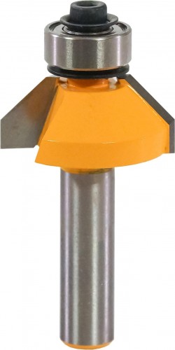 Фреза по дереву ЭНКОР ф25.4х11, 45°, хв. 8мм кромочная конусная 9234