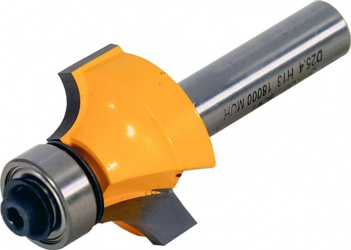 Фреза по дереву ЭНКОР ф25.4х13, r6,3мм хв.8мм кромочная калевочная 9241