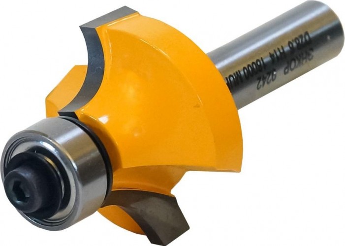 Фреза по дереву ЭНКОР ф28.6х16, r8, хв.8мм кромочная калевочная 9242