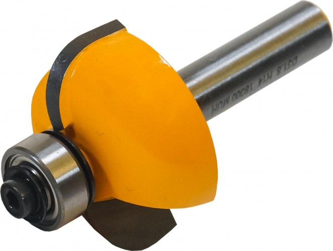 Фреза по дереву ЭНКОР ф31.8х14, r9.5, хв. 8мм кромочная калевочная 9273