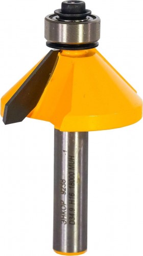 Фреза по дереву ЭНКОР ф34.9х16, 45°, хв. 8мм кромочная конусная 9238