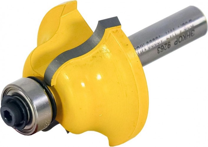 Фреза по дереву ЭНКОР ф38.1х17, r6.4, хв.8мм кромочная калевочная 9263