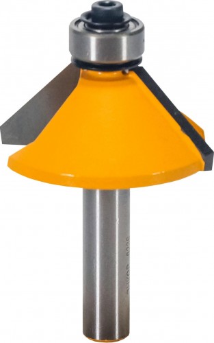 Фреза по дереву ЭНКОР ф38.1х18.5, 45°, хв. 8мм кромочная конусная 9236