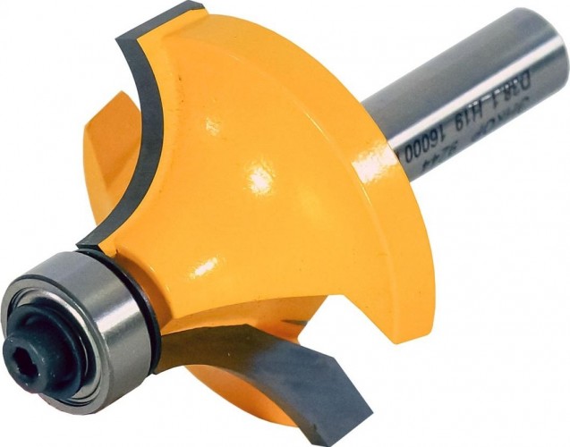 Фреза по дереву ЭНКОР ф38,1х19мм, r12.7, хв. 8мм кромочная калевочная 9244