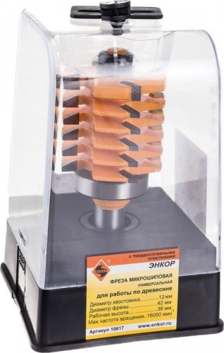 Фреза по дереву ЭНКОР ф42х38, хв. 12мм микрошиповая 10617 - изображение 2