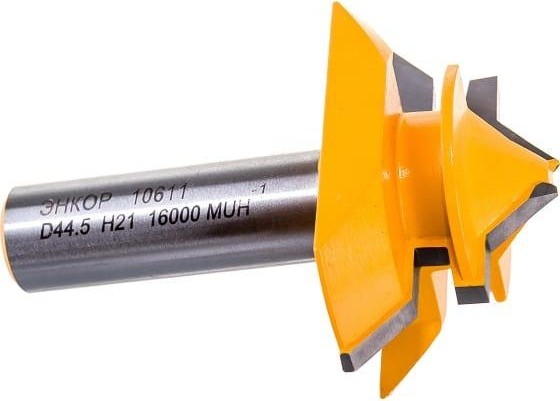 Фреза по дереву ЭНКОР ф44.5х21, хв. 12мм комбинир. универсальная 10611 - изображение 3