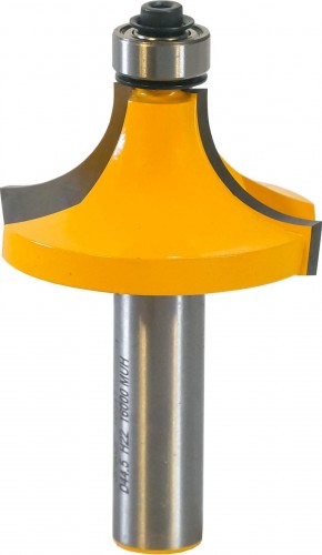 Фреза по дереву ЭНКОР ф44.5х22,r15.9, хв.12мм кромочная калевочная 10541