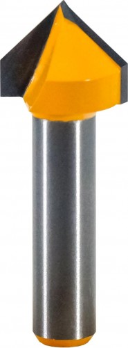 Фреза по дереву ЭНКОР  гальтельная v-обр. ф15.8, 90°, хв. 8мм 9309