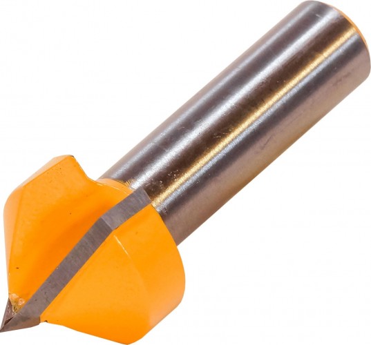 Фреза по дереву ЭНКОР  гальтельная v-обр. ф25.4, 90°,хв.12мм 9305 - изображение 2