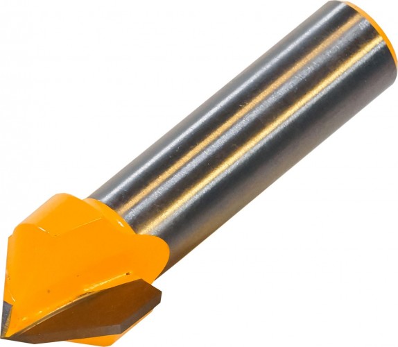 Фреза по дереву ЭНКОР пазовая гальтельная v-обр. ф9.5, 90°, хв. 12мм 9304 - изображение 2