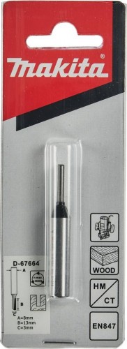 Фреза по дереву MAKITA D-67664 пазовая с 1 режущ. кромкой 3x13x8x51x1t - изображение 2