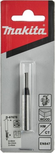Фреза по дереву MAKITA D-67670 пазовая с 1 режущ. кромкой 4x13x8x48x1t - изображение 2
