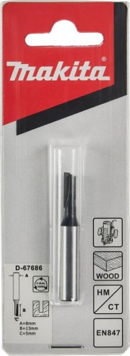 Фреза по дереву MAKITA D-67686 пазовая с 1 режущ. кромкой 5x13x8x48x1t - изображение 2