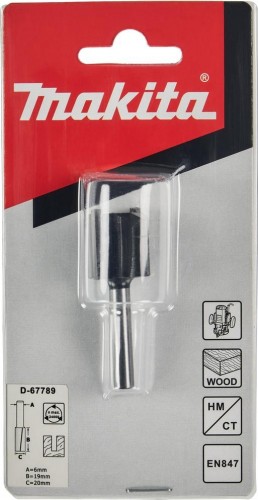 Фреза по дереву MAKITA D-67789 пазовая с 2 режущ. кромками 20x19x6x51x2t - изображение 2