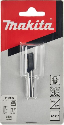 Фреза по дереву MAKITA D-67832 пазовая с 2 режущ. кромками 12x19x8x51x2t - изображение 2