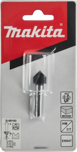 Фреза по дереву MAKITA D-68183 v-образная 90° 12,7х12,7x8x45x2t - изображение 2