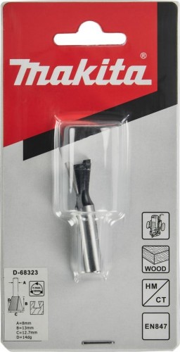 Фреза по дереву MAKITA Ласточкин хвост D-68323 19х22,2x12x64x2t D-48094 - изображение 2