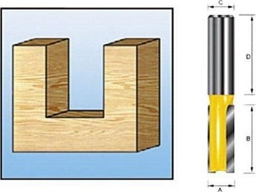 Фреза по дереву пазовая MAKITA 8х6 мм D-47444 D-47444