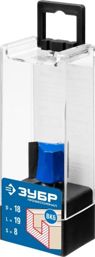 Фреза по дереву ЗУБР "Профессионал" пазовая прямая 18х19х8 мм 28753-18-19 - изображение 2