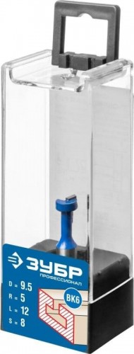 Фреза по дереву ЗУБР ПРОФЕССИОНАЛ 9.5x12мм, высота 5мм, т-образная №1 28749-9.5-60 - изображение 2