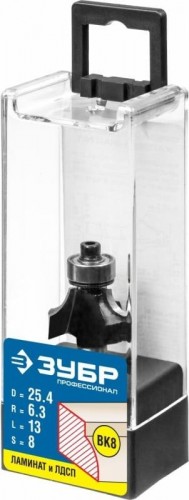 Фреза по дереву ЗУБР ПРОФЕССИОНАЛ 25.4x13мм, радиус 6.3мм, кромочная калевочная №1 28784-25.4 - изображение 2