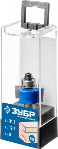 Фреза по дереву ЗУБР ПРОФЕССИОНАЛ 31,8x13мм, хвостовик 8мм, фальцевая 28758-31.8 - изображение 2