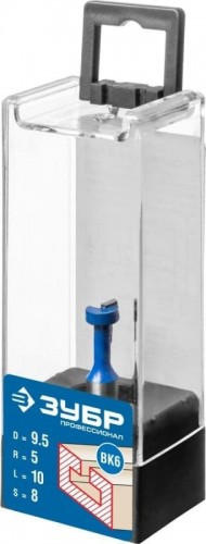 Фреза по дереву ЗУБР ПРОФЕССИОНАЛ 9.5x10мм, высота 5мм, т-образная №1 28749-9.5-48 - изображение 2