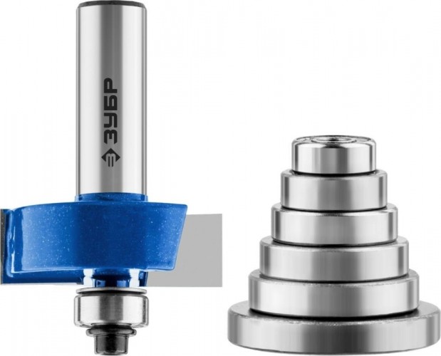 Фреза по дереву ЗУБР ПРОФЕССИОНАЛ 38.1x13мм, хвостовик 12мм, четвертная фальцевая с  28759-38.1-H6