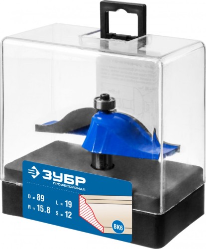 Фреза по дереву ЗУБР ПРОФЕССИОНАЛ 89x19мм, радиус 15.8мм, фигирейная №1 28760-89 - изображение 2