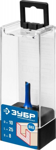 Фреза по дереву ЗУБР "Профессионал" пазовая прямая 10х25 мм 28753-10-25 - изображение 2