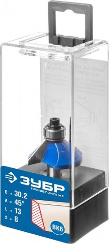 Фреза по дереву ЗУБР ПРОФЕССИОНАЛ 30,2x13мм, кромочная калевочная(фасочная) №9 28711-30.2 - изображение 2