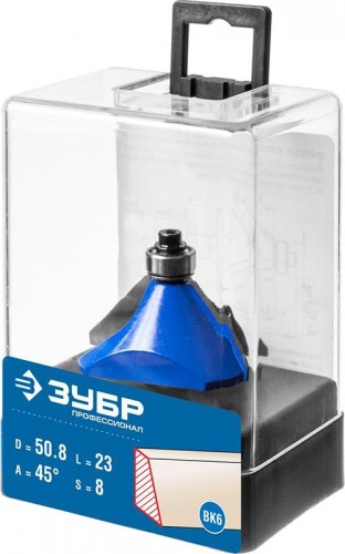 Фреза по дереву ЗУБР ПРОФЕССИОНАЛ 50,8x27мм, кромочная калевочная(фасочная) №9 28711-50.8 - изображение 2