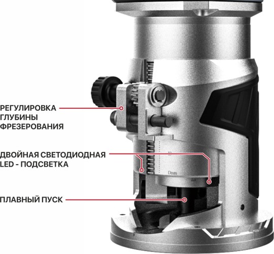 Фрезер аккумуляторный P.I.T. PER20H-6A Solo - изображение 4
