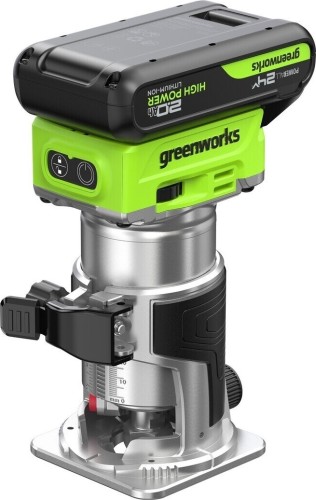Фрезер кромочный аккумуляторный GREENWORKS  G24RO 24V, АКБ 2Ач и ЗУ 3502507CUA