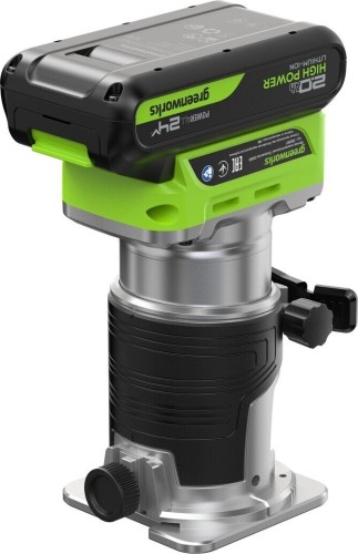 Фрезер кромочный аккумуляторный GREENWORKS  G24RO 24V, АКБ 2Ач и ЗУ 3502507CUA - изображение 4