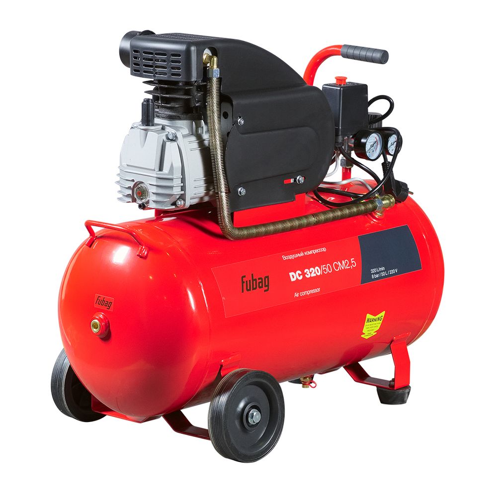 Компрессор Fubag DС 320/50 CM2.5 (320 л/мин 50л 8бар 1.8кВт) (614319547)  + Набор пневмоинструмента
