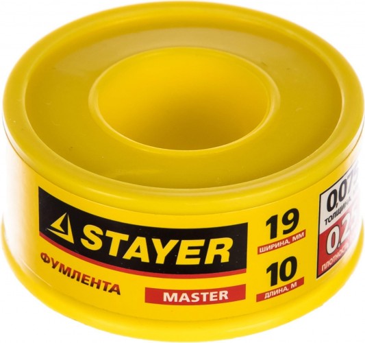 Фум лента STAYER MASTER плотность 0,25 г/см3, 0,075ммх19ммх10м 12360-19-025