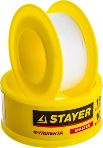 Фум лента STAYER MASTER плотность 0,25 г/см3, 0,075ммх19ммх10м 12360-19-025 - изображение 4