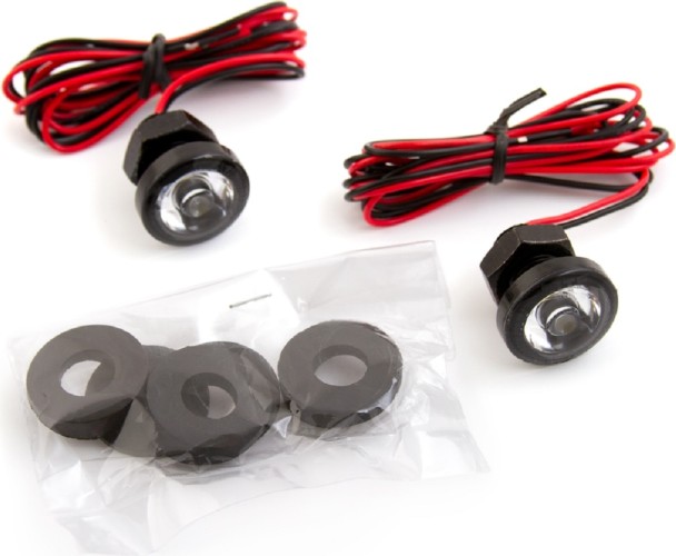 Габаритные огни светодиодные MTF LIGHT Ф25мм, 12В, 1Вт, ЕСЕ R7, E4, встраиваемые, 2шт. PLR25I - изображение 2