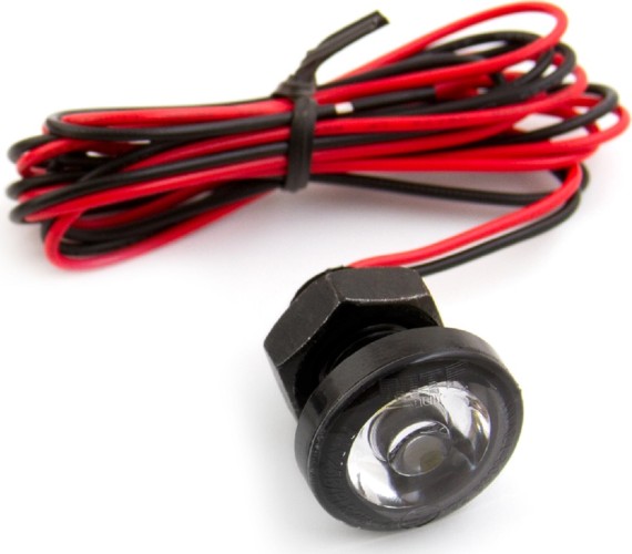 Габаритные огни светодиодные MTF LIGHT Ф25мм, 12В, 1Вт, ЕСЕ R7, E4, встраиваемые, 2шт. PLR25I