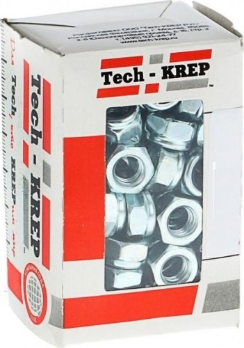 Гайка Tech-KREP М12 (уп. 25 шт.) DIN985 с контрящим кольцом оцинкованная 105256