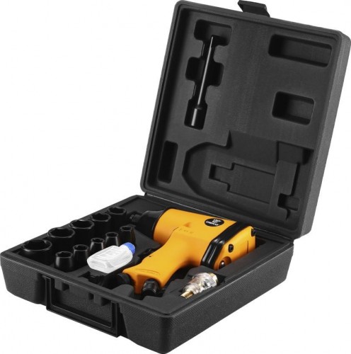 Гайковерт пневматический DEKO DKPT01 SET 3 ударный в чемодане с набором 16 предметов 018-1101 - изображение 2