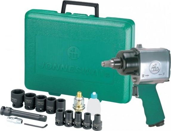 Гайковерт пневматический JONNESWAY JAI-0501K Набор ударный 1/2"DR 7000 об/мин., 610 Нм с аксесс 047822 - изображение 2