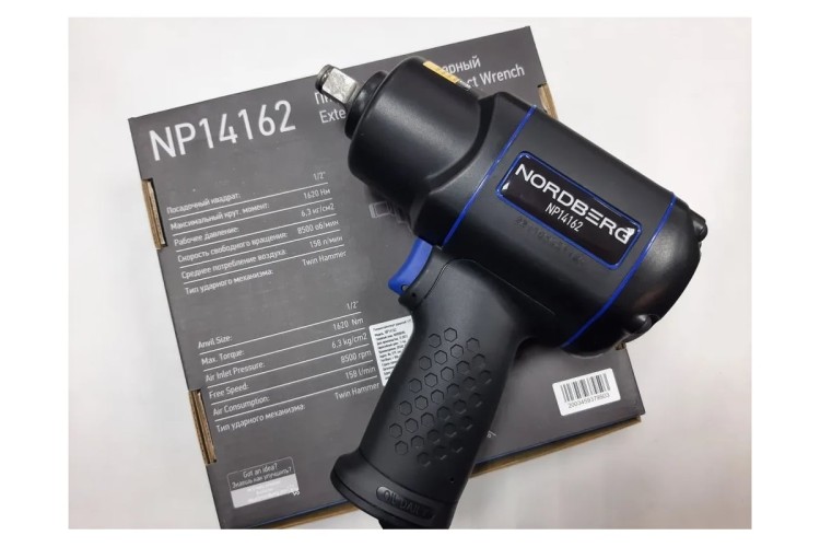 Гайковерт пневматический NORDBERG NP14162 ударный 1/2", 1620нм NP14162 - изображение 2