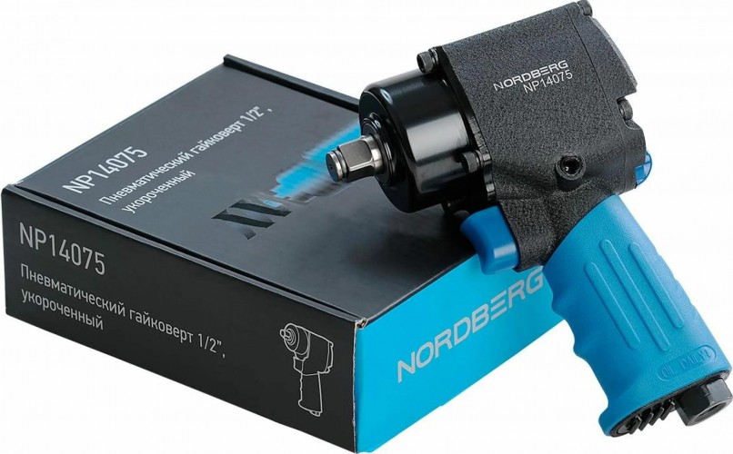 Гайковерт пневматический NORDBERG NP14075 ударный 1/2", 680нм, укороченный ЦБ-00017080 - изображение 2