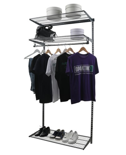 Гардеробная система ПРАКТИК HOME Basic G90 графит S70299914515 - изображение 3