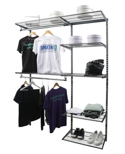 Гардеробная система ПРАКТИК HOME OptimaG150 графит S70299917515 - изображение 3