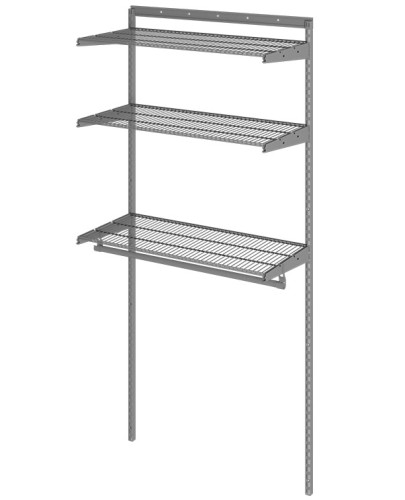 Гардеробная система ПРАКТИК HOME Basic G90 графит S70299914515 - изображение 2