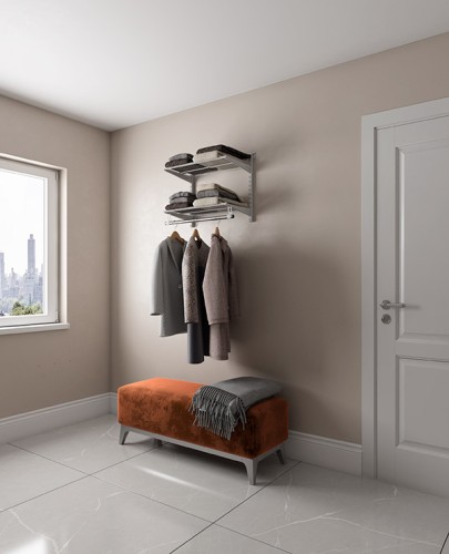 Гардеробная система ПРАКТИК HOME Basic G60S графит S70299913415 - изображение 3